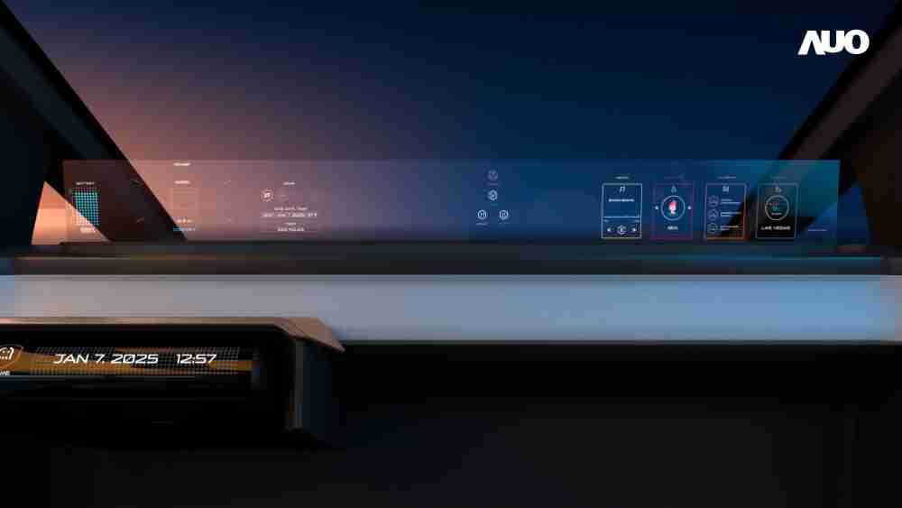 EBpay无界透明显示接口(Horizon Image Glass)透过车运算方案整合仪表板、、、、中控台及副驾显示器，，，一体式全景呈现，，，，提供乘用者清晰的前方视野、、、、行车必要信息与娱乐功能