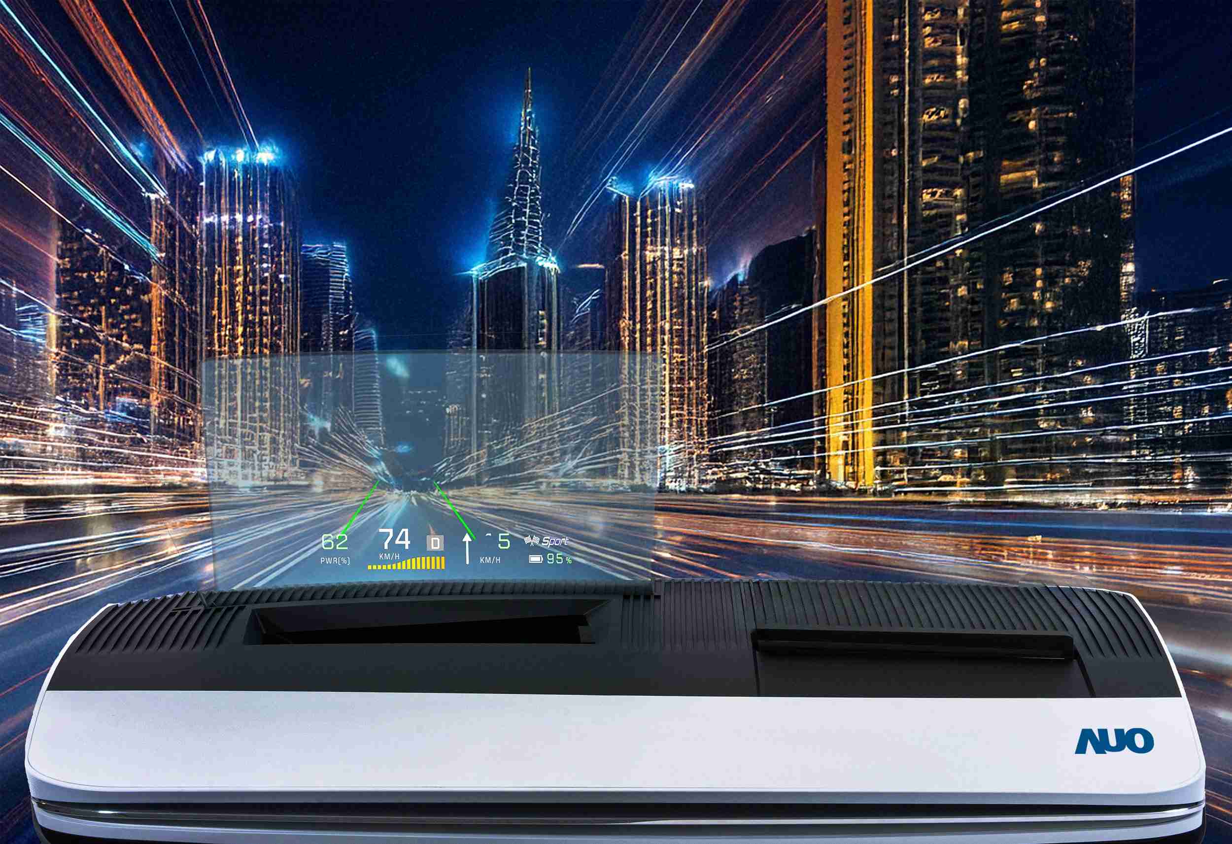 EBpay推出13吋Micro LED抬头显示器，，提供高入眼亮度、、、、高色彩饱和度的显示质量，，在阳光下或黑暗中都清晰可见，，并利用Micro LED模块体积小的优势，，，，解决车用空间有限的痛点